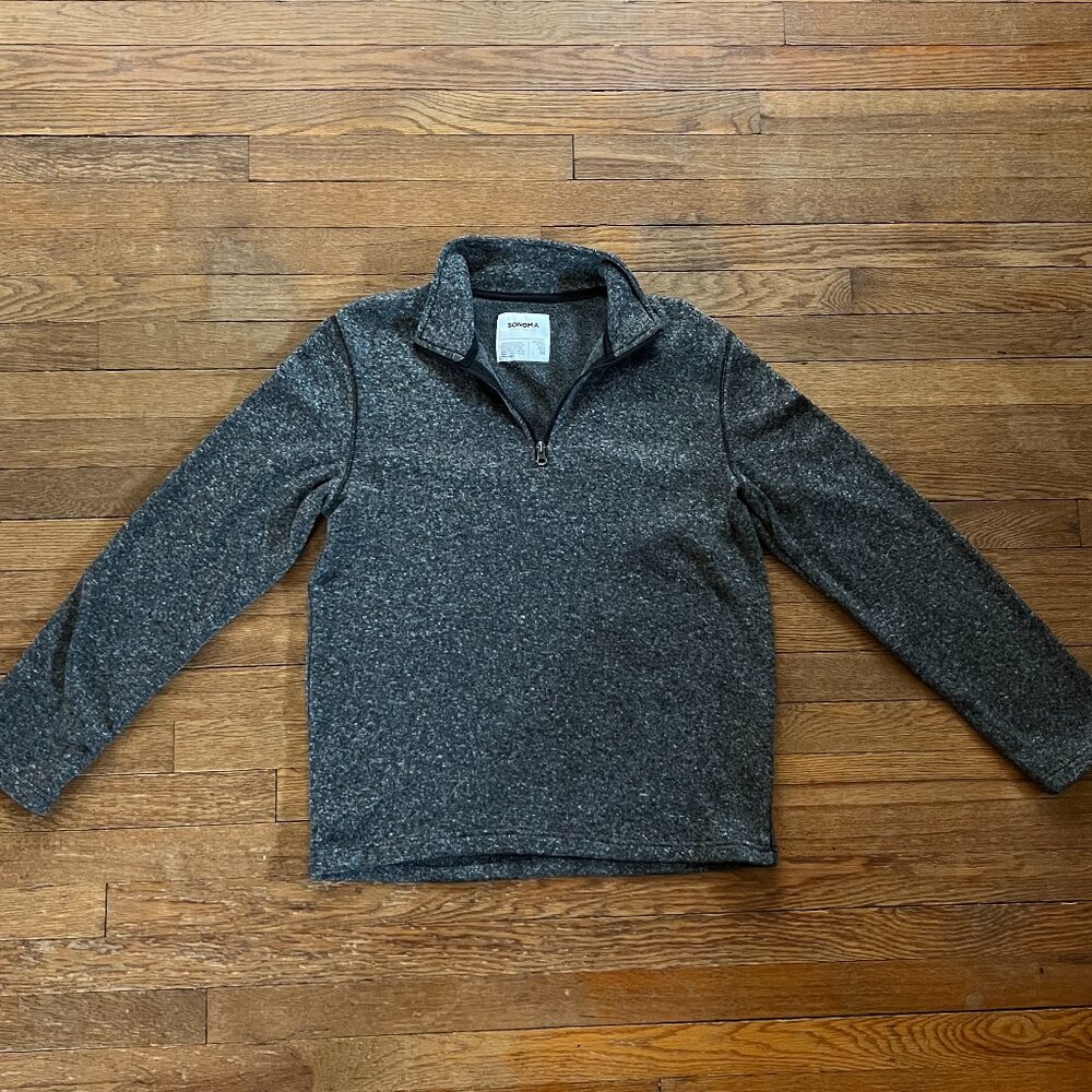 NWOT - SONOMA Men's Dark Heather Gray Pullover (M)